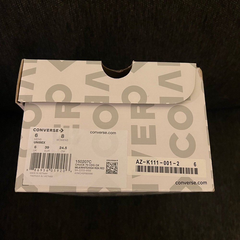 CONVERSE X COMME DES GARCONS PLAY ALL STAR CHUCK '70 OX - WHITE - Picture 7 of 7